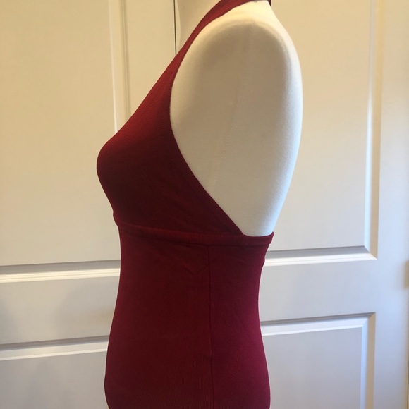 CLUB MONACO red stretchy halter top - Picture 2 of 5
